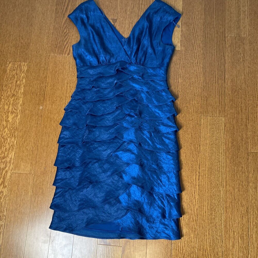 6 blue sleeveless v neck high waist Layer Mermaid Mermaidcore dress midi Maggi L